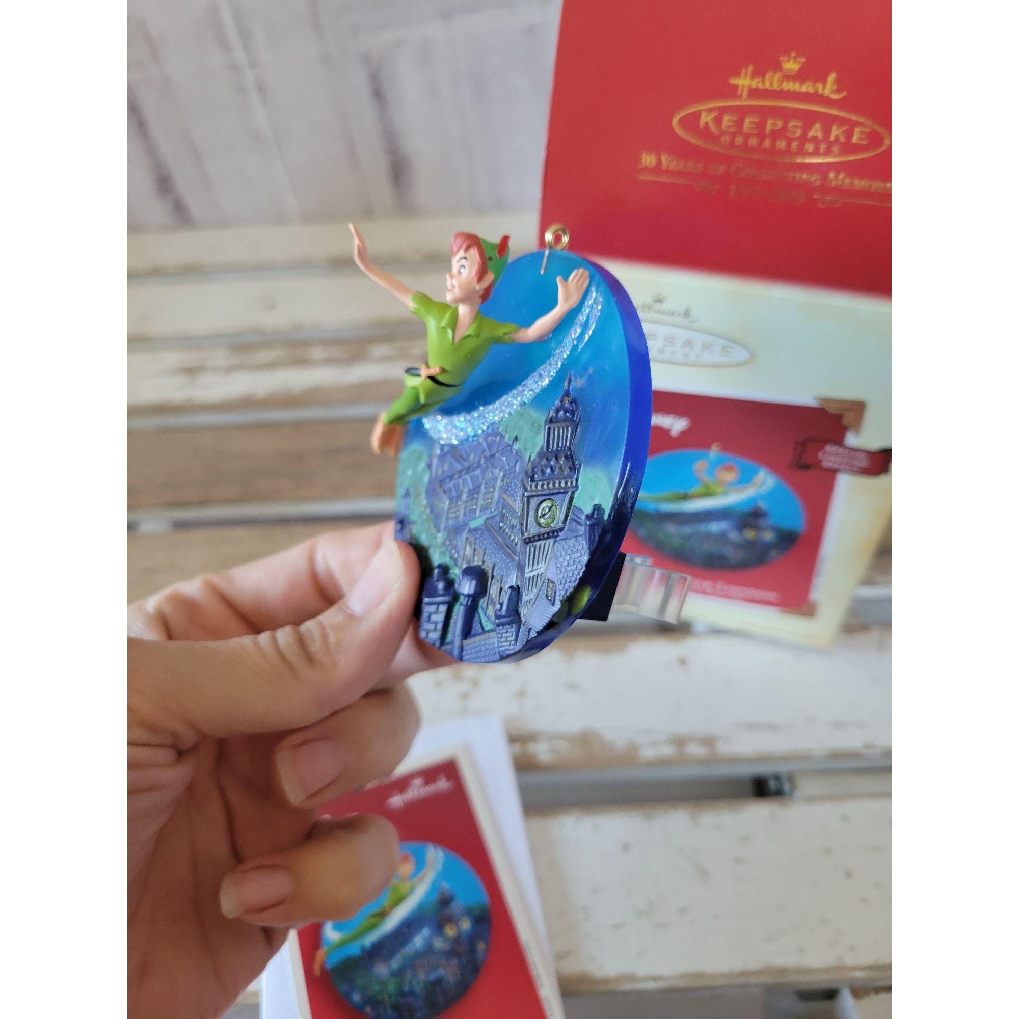 Hallmark flying over London Peter Pan Disney ornament Xmas new Etsy