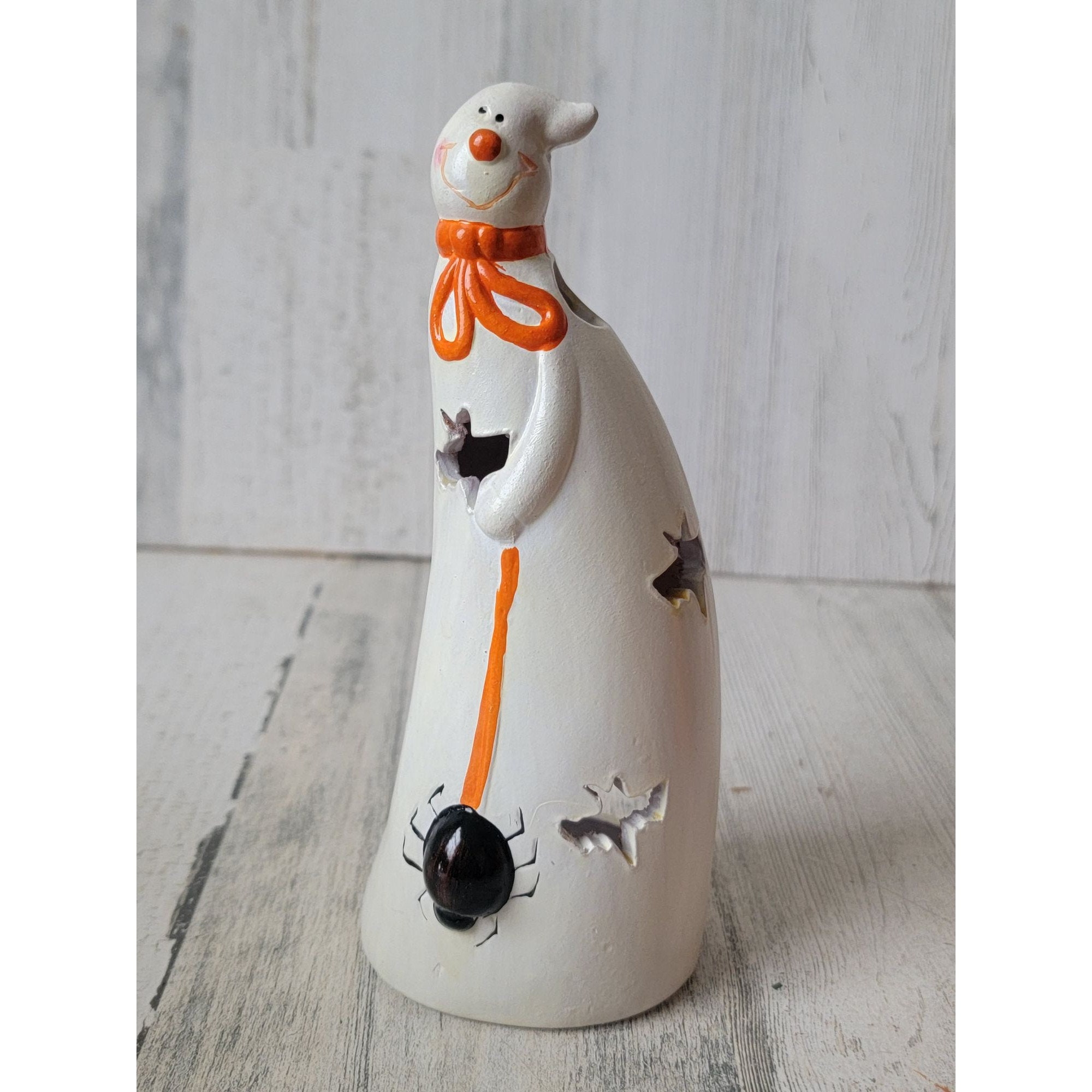 Ghost tea light holder spider cute Halloween candle prop decor