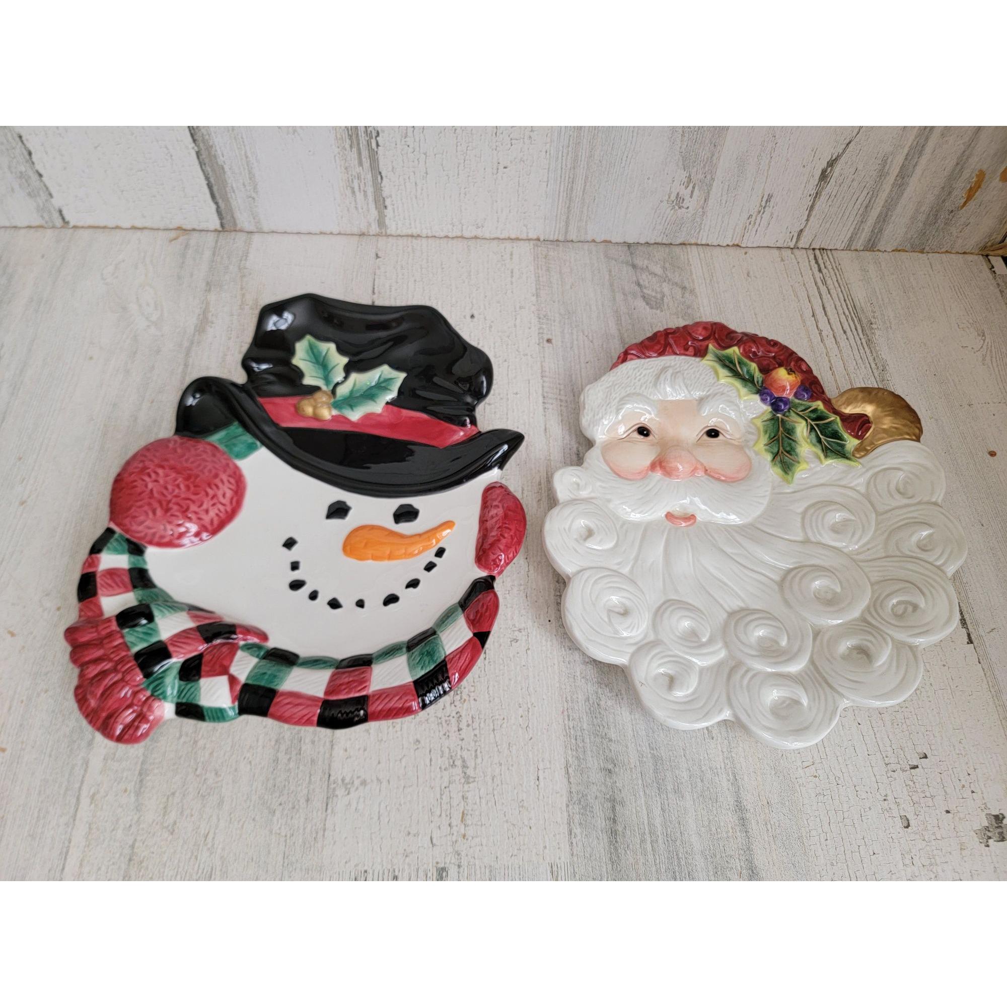フィッツフロイド サンタクロース 雪だるま フェイスプレート