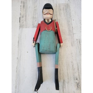 Vintage large wooden jointed Master Fox Hunter English Royal