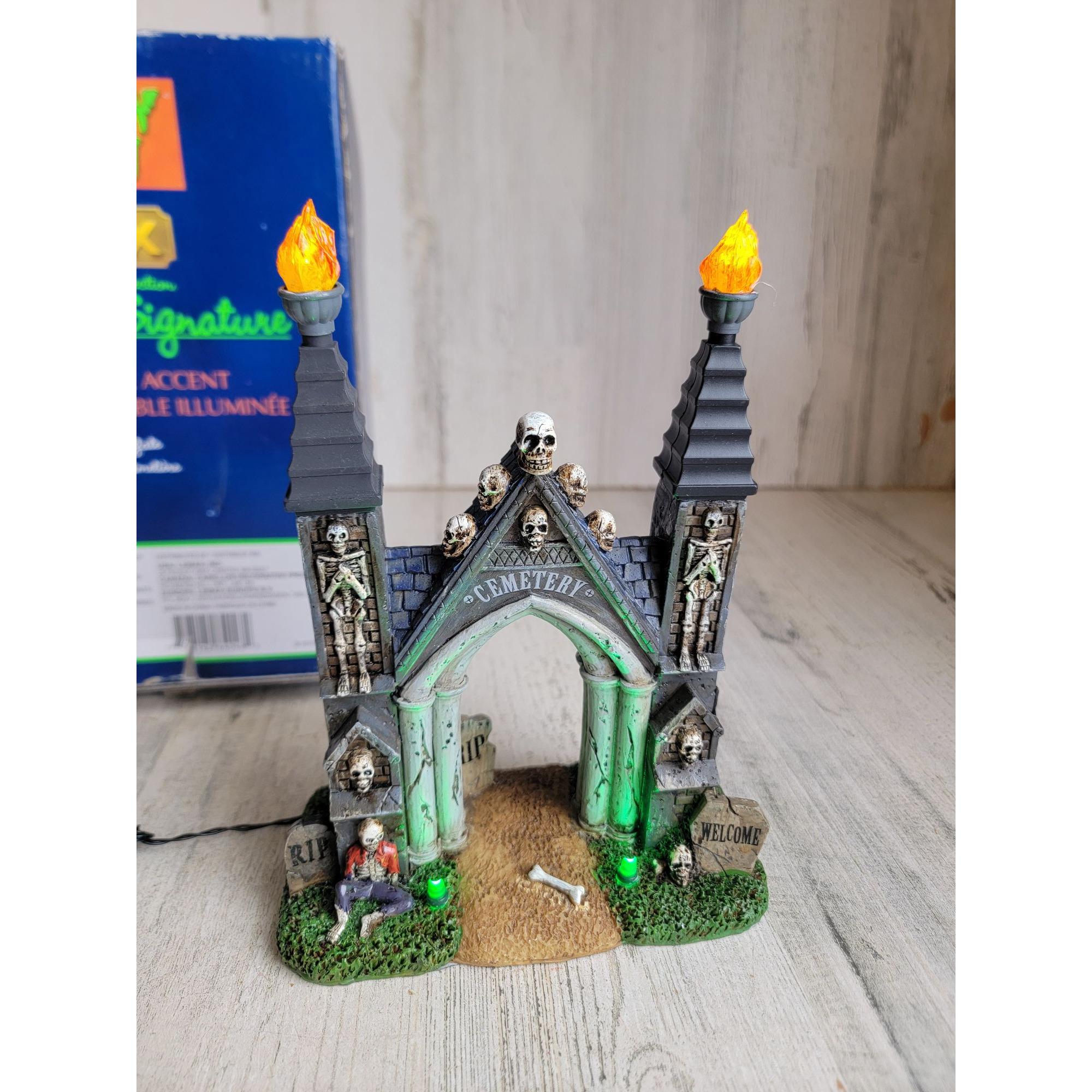 SF・ファンタジー・ホラー Lemax Spooky Town The Gate House Lemax Spooky Town Halloween Carnival Gate Entrance figurine