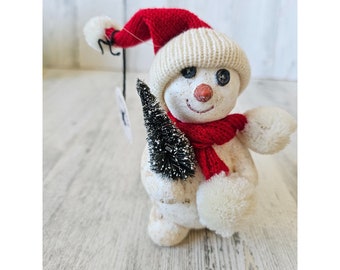 Dept 56 Snowman Billy Buttons Tree Hat Ornament Xmas Decor Knit