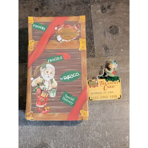Enesco la carta del tesoro 1993 ornamento Xmas Decor elfo