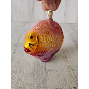 Radko orange fish tropical ornament Xmas tree
