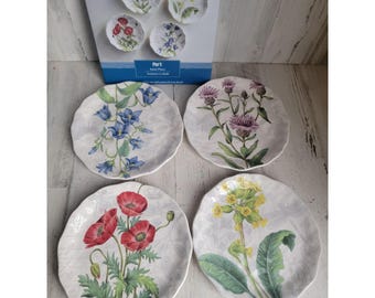 Pier 1 Imports botanical garden plate flower set decor floral
