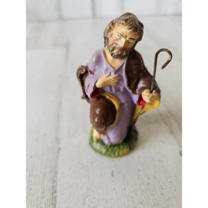 Vintage Italian Joseph Shepherd Italy Nativity village Italia religious decor