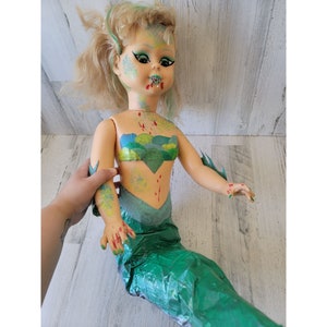 zombie mermaid kid scary blood prop Halloween