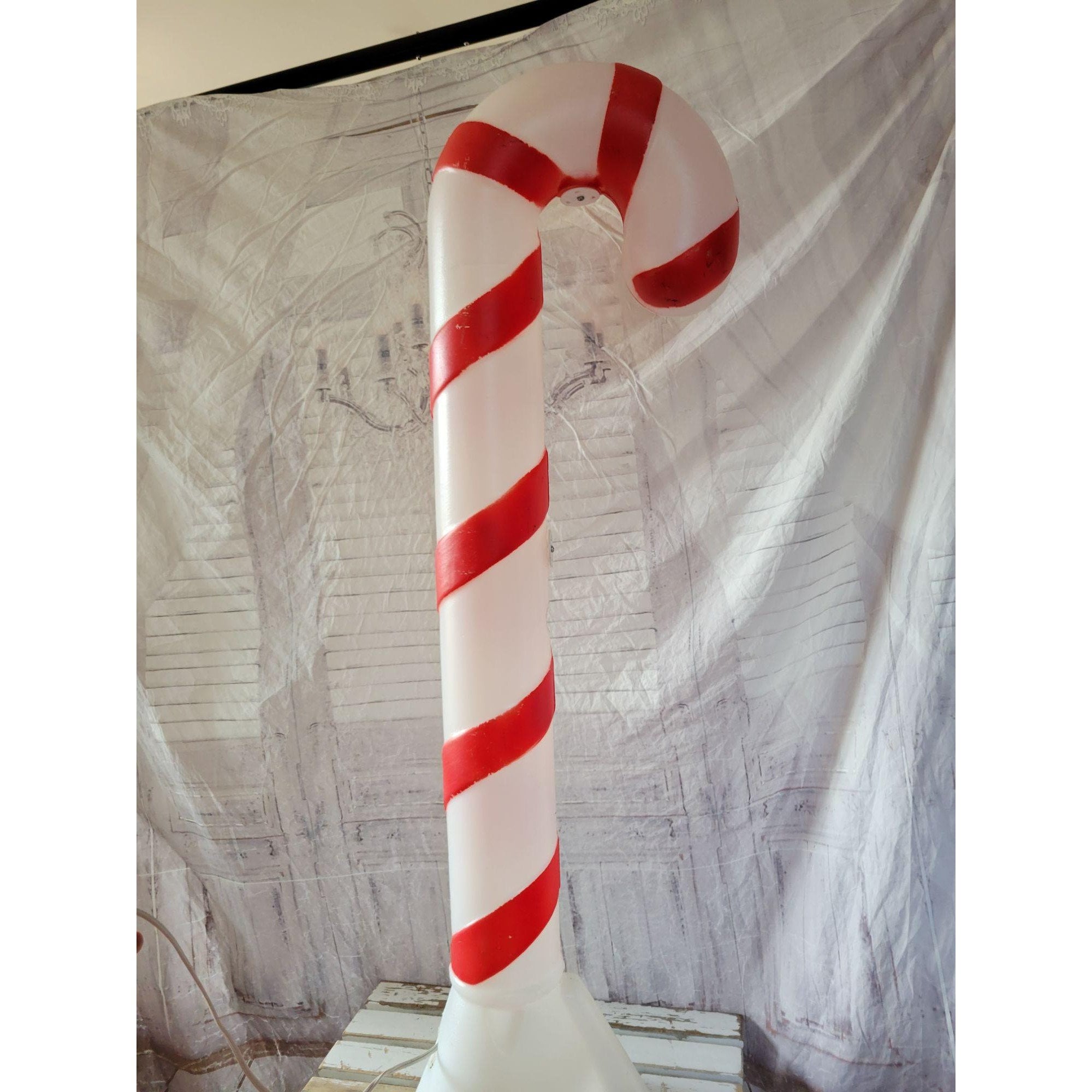 TPI candy cane blow mold Xmas lawn decor vintage light up Etsy