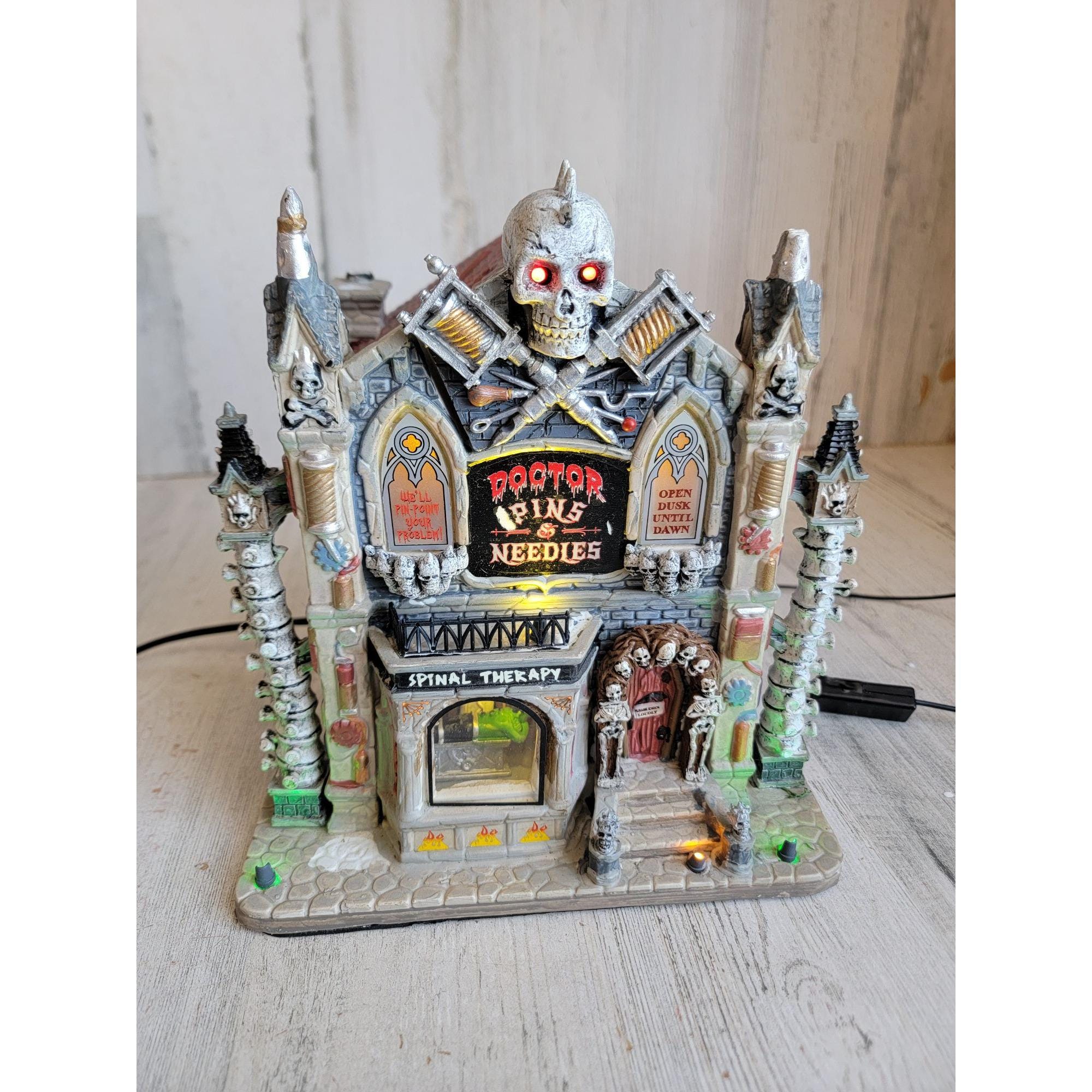 Lemax Doctor Pins & Needles AS IS Spooky Town Halloween Village