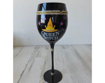 Jumbo gräsmarker väg champagne Halloween glas vin drottning häxa kungligt förstörd