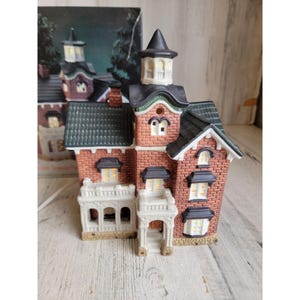 Dickens Victorian house ceramic Vintage village accessory Xmas