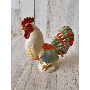 Lenox morning radiance rooster Holloway colorful farmhouse statue figurine