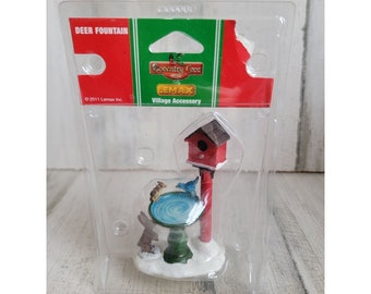 Lemax Accessorio villaggio di Natale: Fontana di acqua del parco del cane, resina
