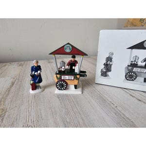 部門 56 54870 スターバックス コーヒー カート 新しい 雪 村 人々 買い物 ベンダー ヴィンテージ