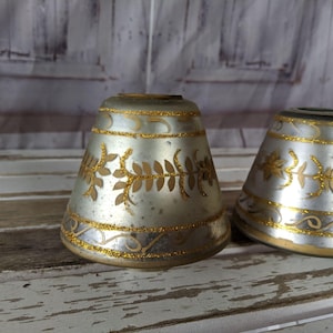 Yankee candle small topper celebration top small gold Xmas decor set