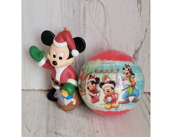 Disney Mickey Mouse Santa Goofy Minnie Donald bola adorno conjunto de Navidad