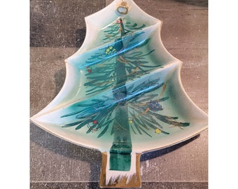 Ceramic snack Pine Xmas tree serving plate home decor