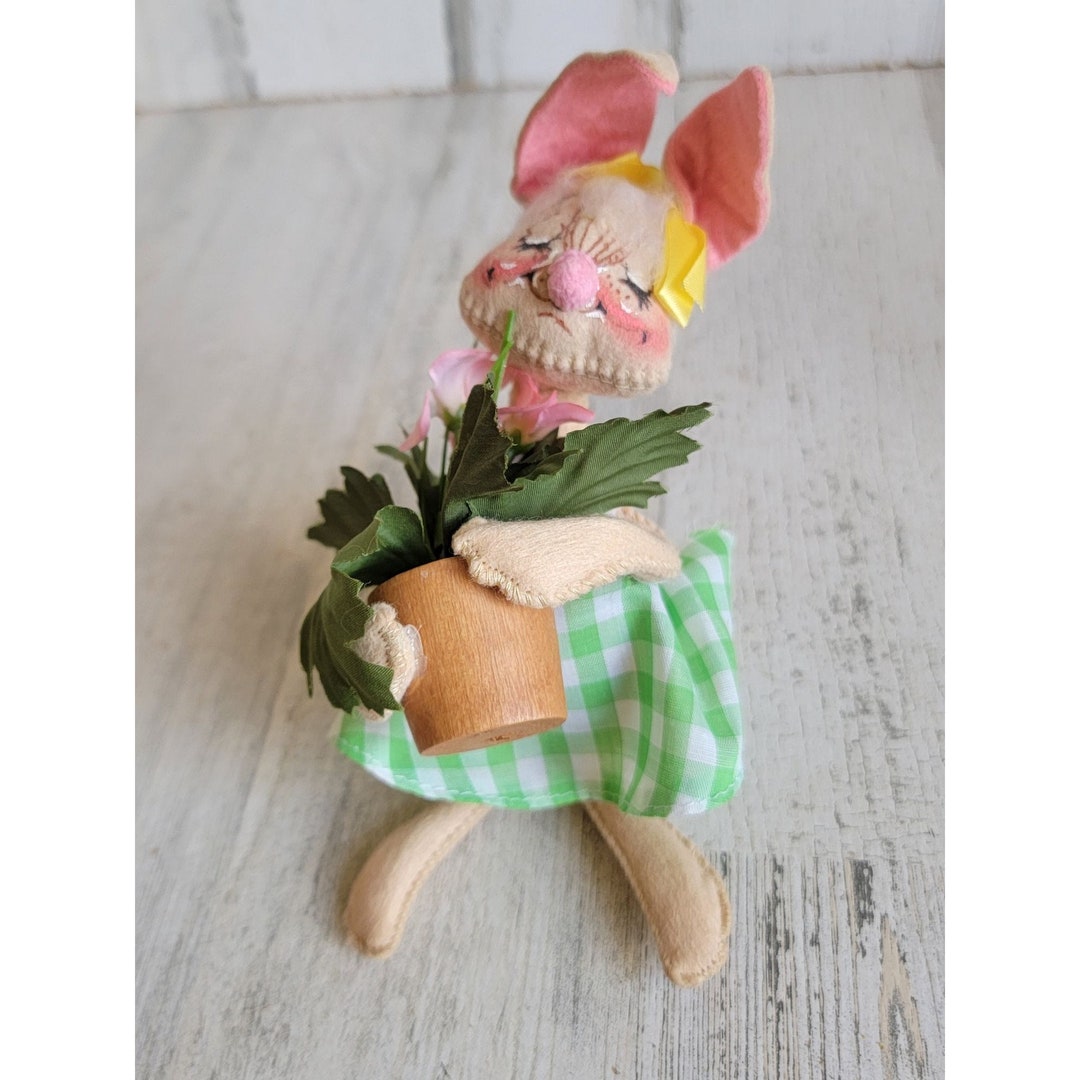Vintage Annalee 1988 Easter Bunny Flower Pot Spring Doll - Etsy