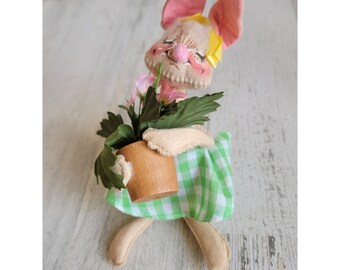 Vintage Annalee 1988 Conejito de Pascua maceta muñeca de primavera