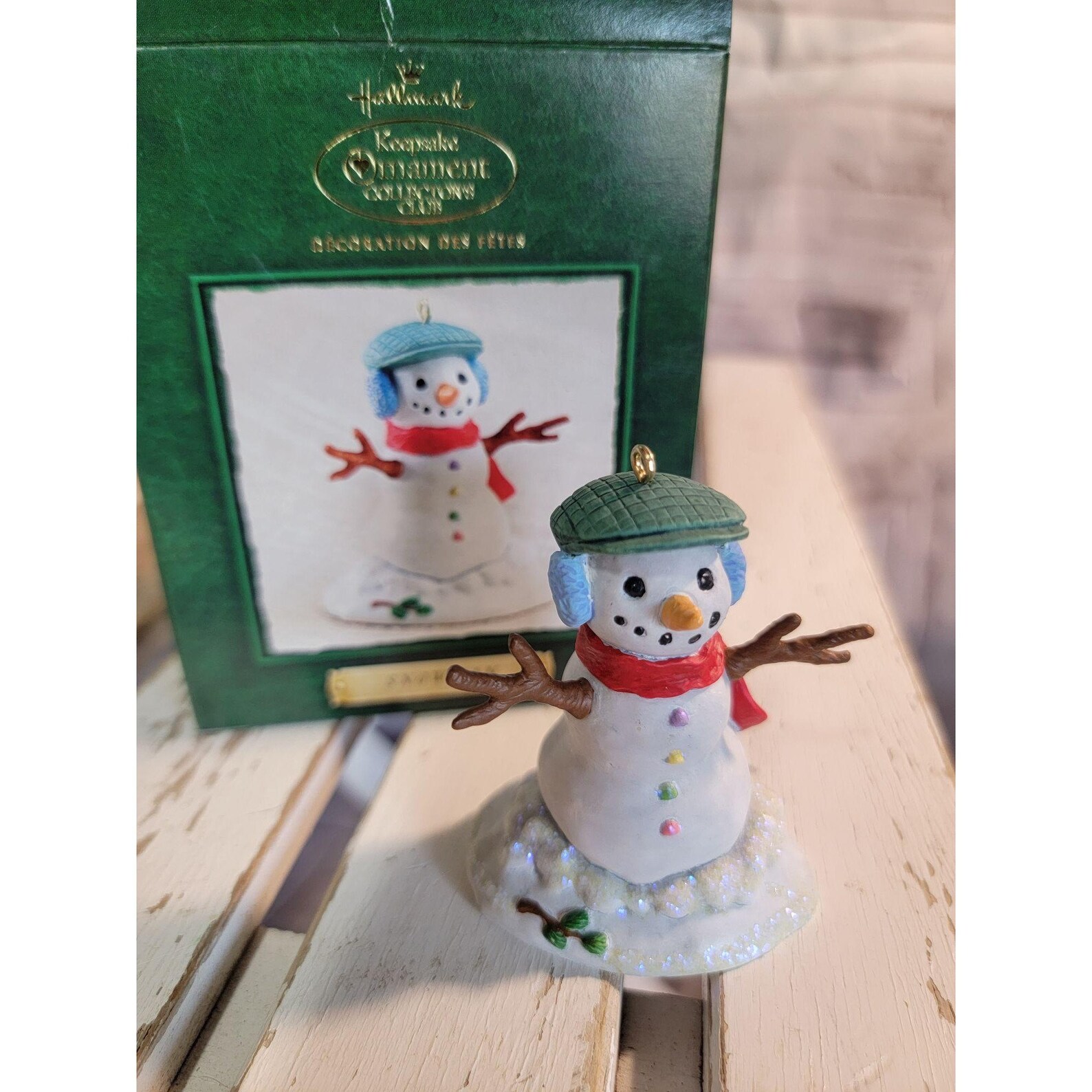 Hallmark Snowman 2002 Xmas Ornament Etsy