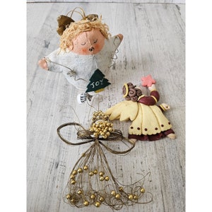Ange vintage ensemble aimant ornement arbre fil ornement ange