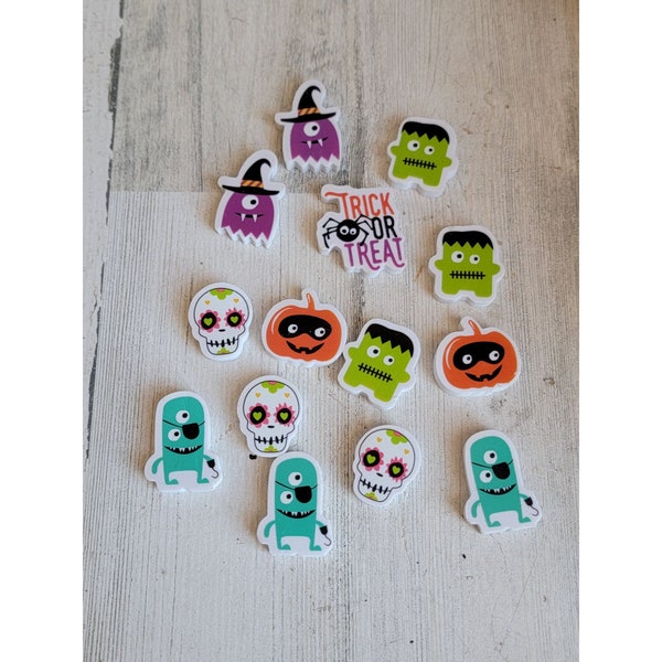 Halloween eraser party accessory monster which trick or treat spider Frankenstein set