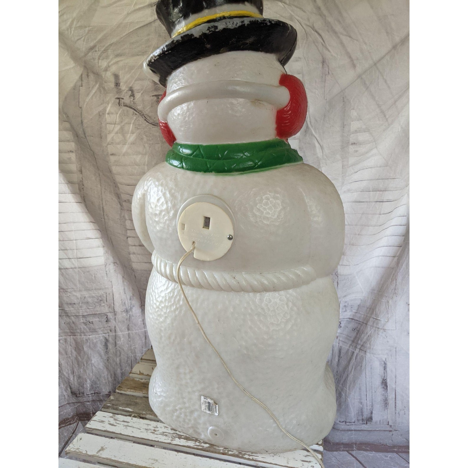 General foam derby snowman blow mold Xmas lawn decor light up Etsy