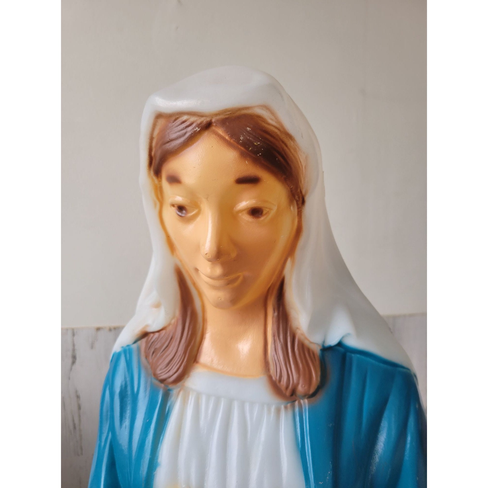 General Foam Mary Nativity Blow Mold Vintage Xmas Lawn Decor Etsy