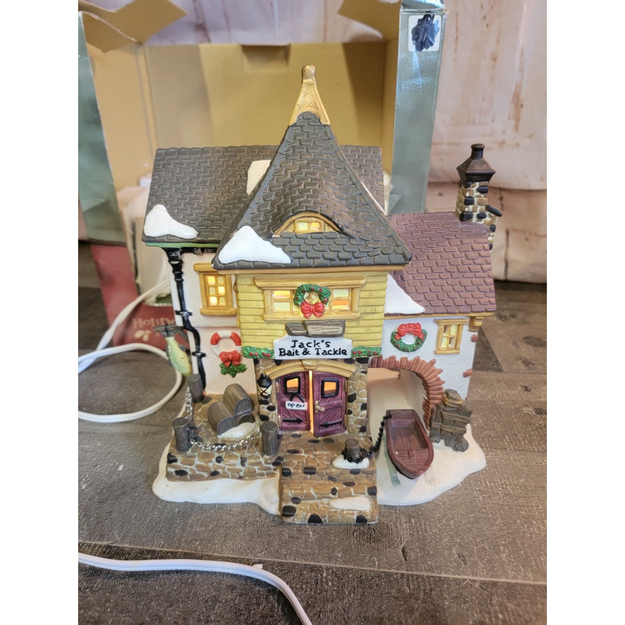 Holiday Time Jack's Bait & Tackle Village Accessory House Decor