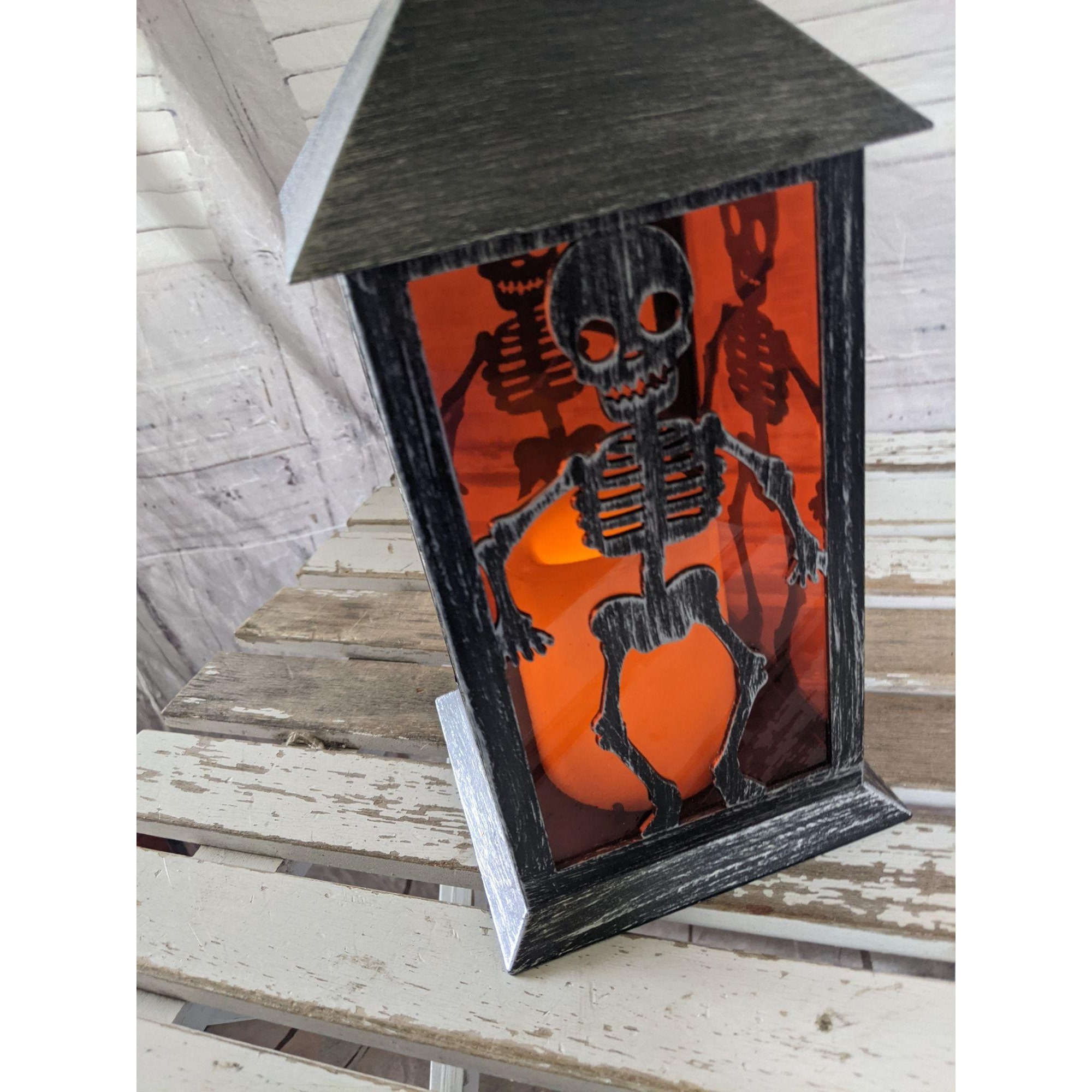 Light Up Skeleton
 Light up skeleton lantern lamp flickering battery powered