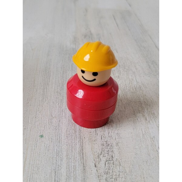 Red construction Man toy figure hard hat