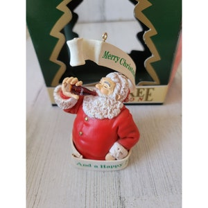 Coca-Cola Merry Christmas and Happy New year 1949 trim a tree ornament Xmas