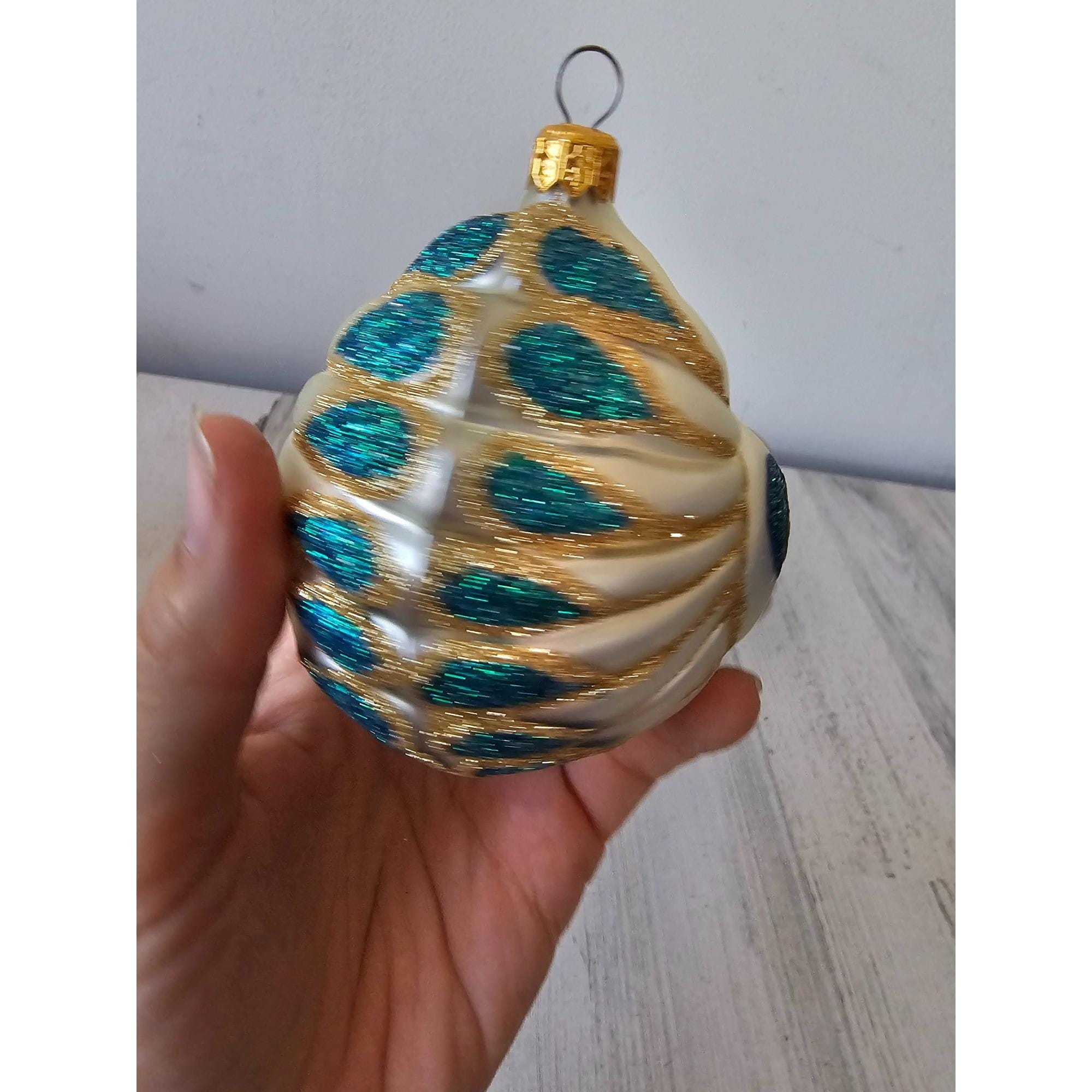 Polonaise Adler Gold Peacock Swan Ornament Komozja Glass  display picture 1