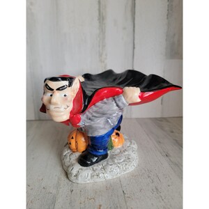 Vigor vampire count Dracula Halloween candy dish holder ceramic vintage home