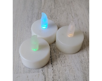 Halloween LED multiple color candle set decor