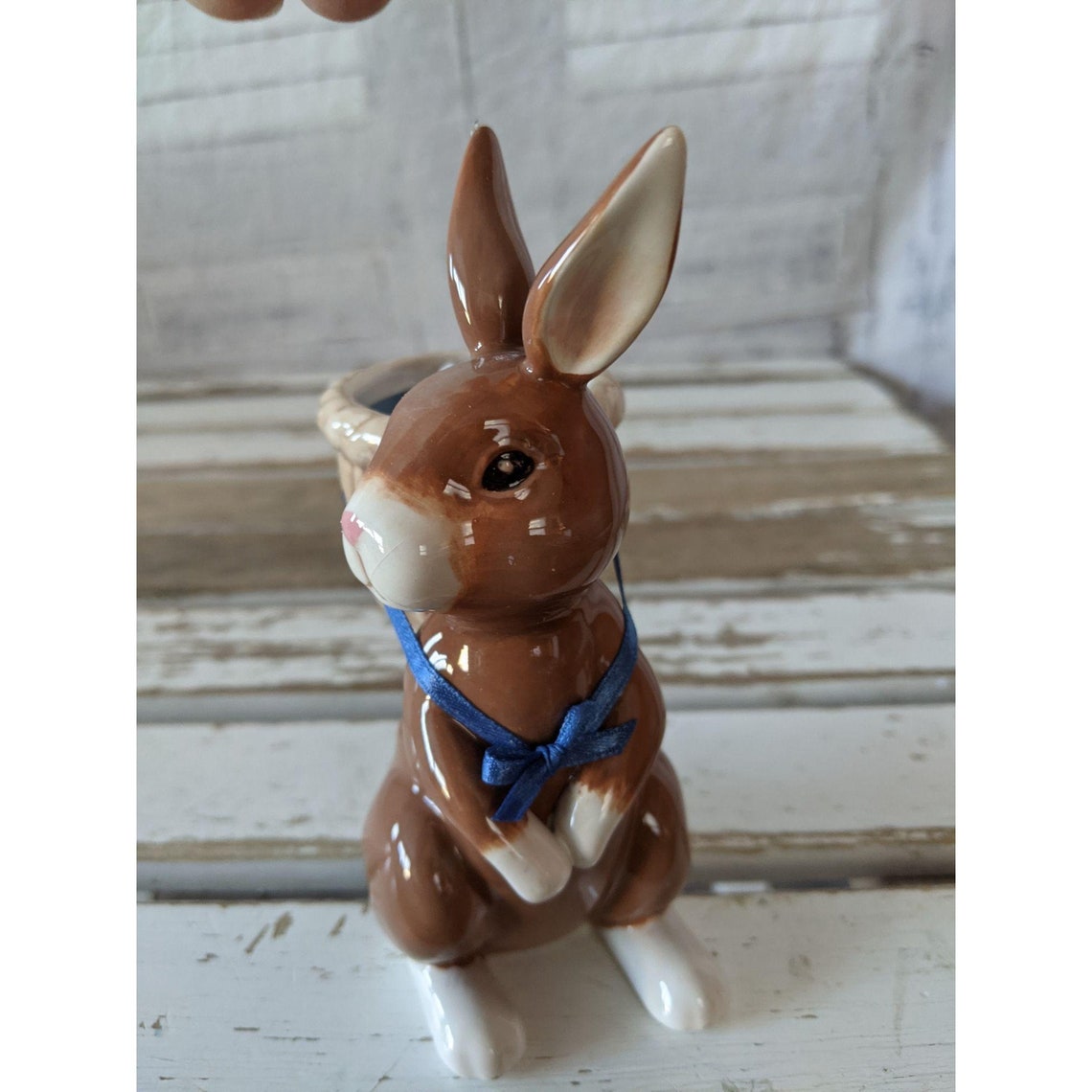 Easter Bunny candle holder rabbit decor kitchen home figurine Etsy