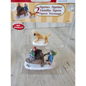 Lemax 犬用ログカート 子供用セット 村 クリスマス 新品