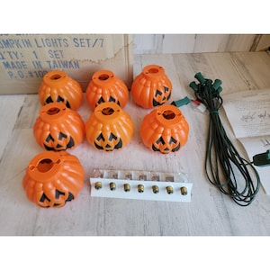 Lillian Vernon Outdoor Kürbis Lichterset Halloween Halloween Dekor Vintage