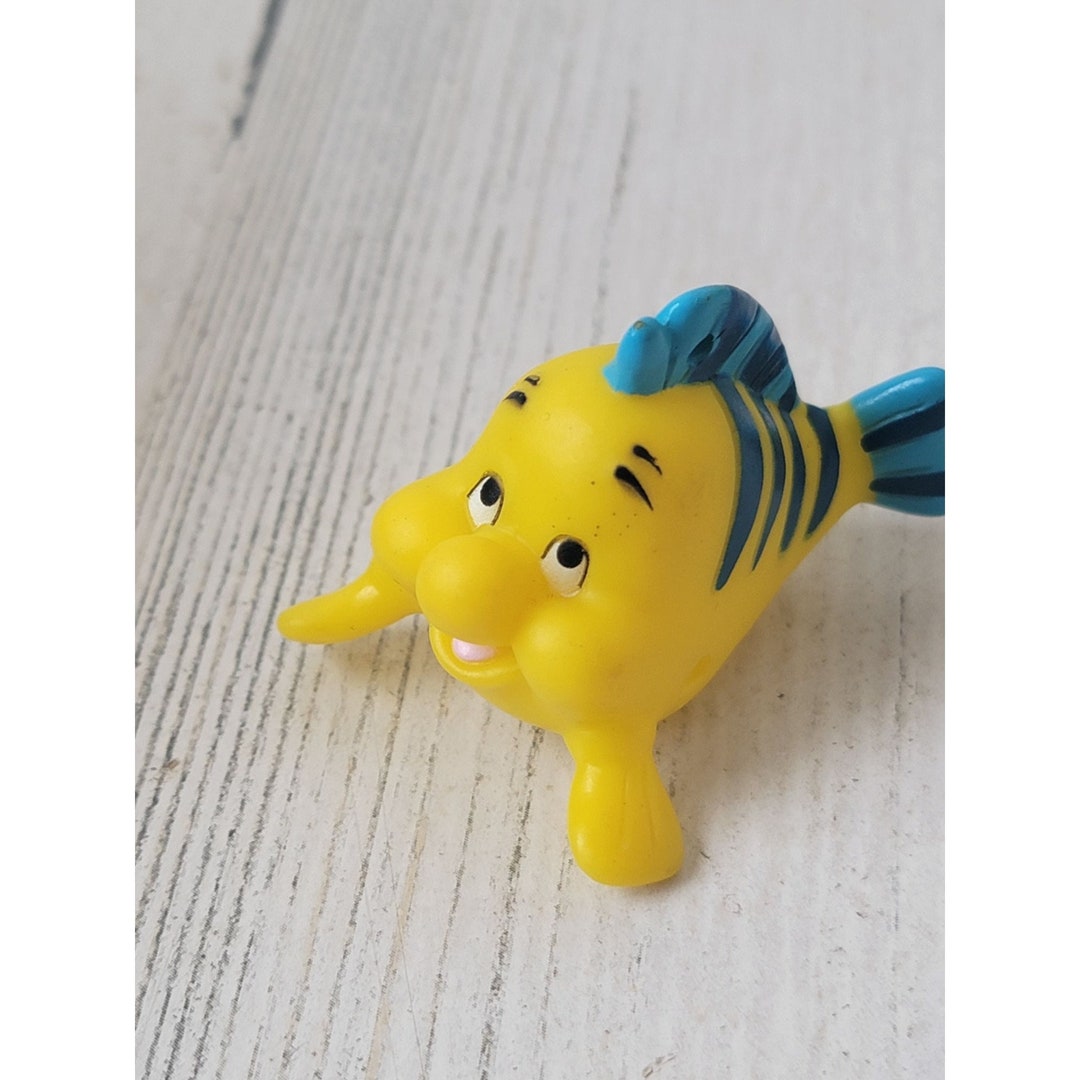 Mini Bath Toy Flounder Disney Pixar Toy Figure Little Mermaid - Etsy