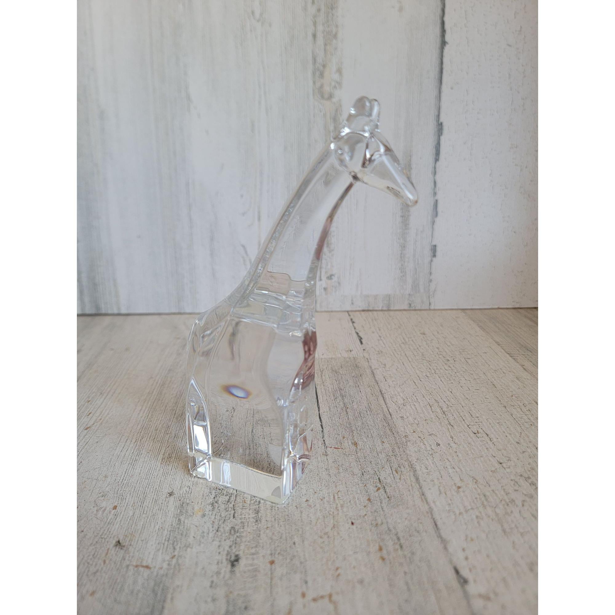 Orrefors Sweden Giraffe Crystal Figure Vintage Collectible Unique