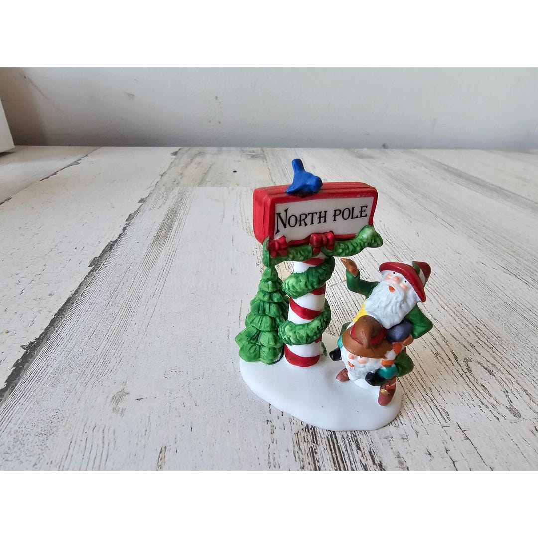 Dept 56 Trimming Elf North Pole Sign Accessory Xmas Village Figurine - Etsy