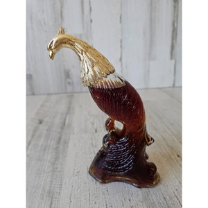 Vintage Avon bird of Paradise cologne decanter vintage old stock men&#39;s glass unique