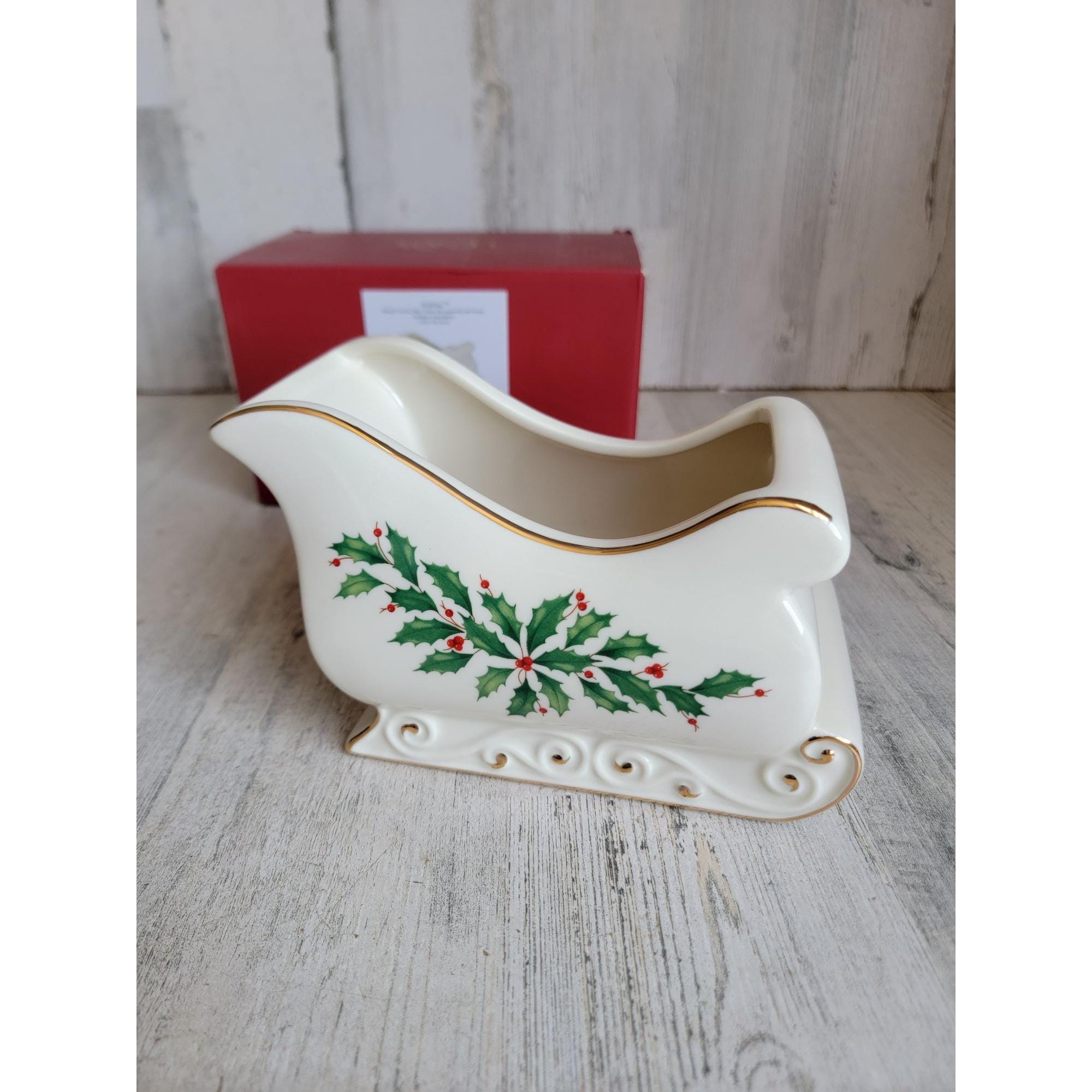 レノックスのホリデーソリキャンディディッシュヤドリギクリスマス