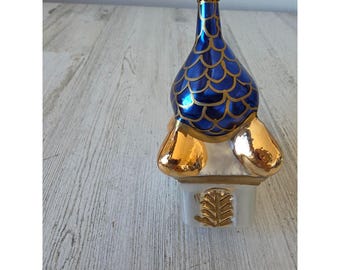 Moroccan glass mercury ornament building Xmas tree vintage