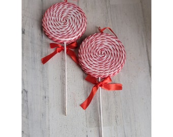 Großer Pfefferminz Sauger Lollipop Ornament Weihnachtsbonbon