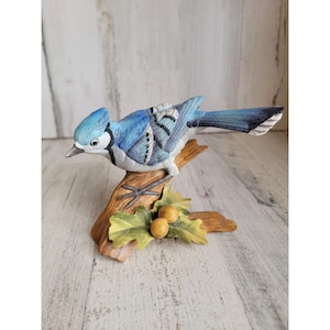 Sadek Andrea Blue Jay vintage bird statue nature home decor