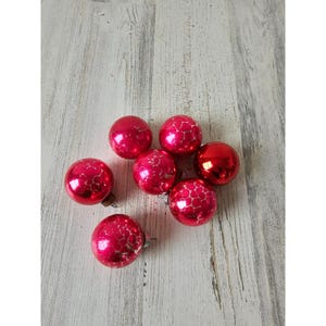 Vintage shiny bright Mercury pink ball ornament Xmas tree red