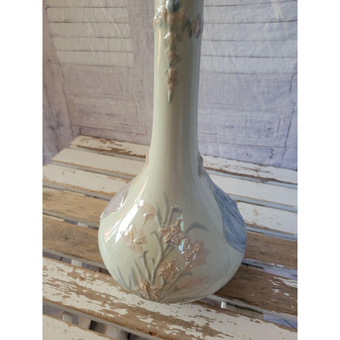 Lladro vase large lady flower RARE h22f decor home Etsy