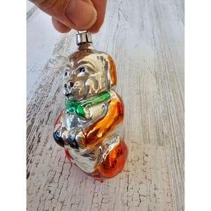antique bulldog Mercury glass ornament RARE begging West Germany puppy Xmas animal tree