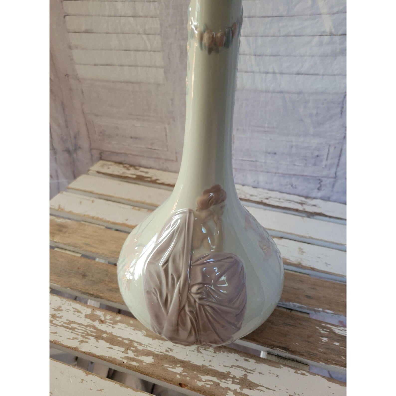 Lladro vase large lady flower RARE h22f decor home Etsy